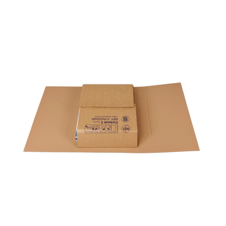 Étui-croix postal en carton brun 31 x 22 x 6 cm
