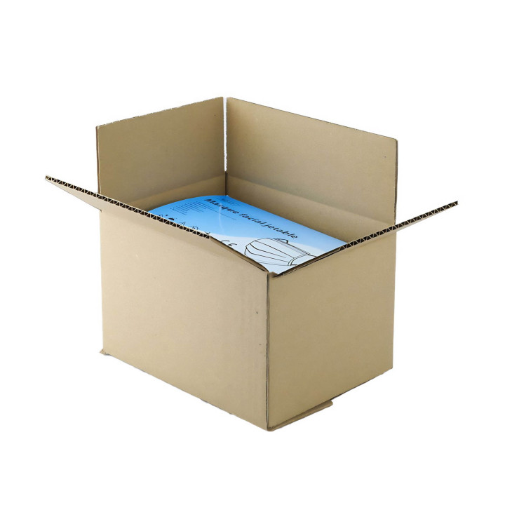 Carton simple cannelure 22 x 16 x 13 cm