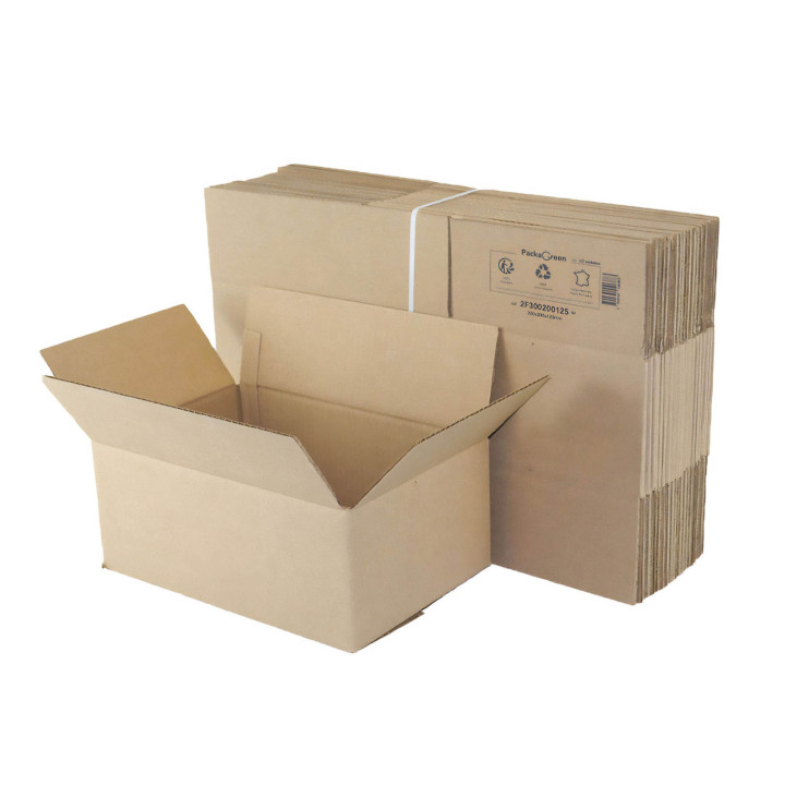 Carton simple cannelure  30 x 20 x 12,5 cm type GALIA A16