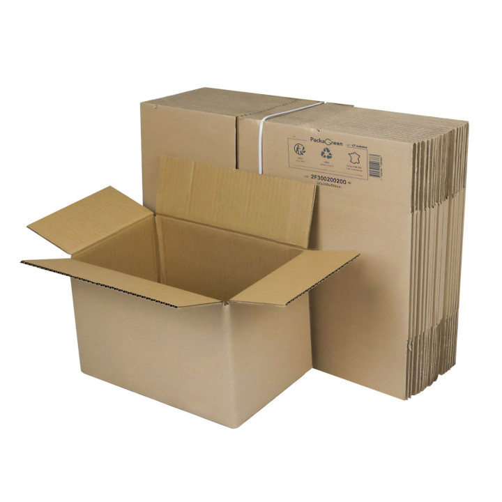Carton simple cannelure  30 x 20 x 20 cm type GALIA A15
