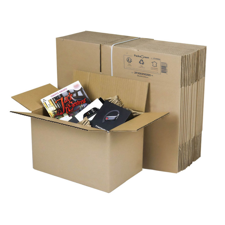 Carton simple cannelure  30 x 20 x 20 cm type GALIA A15