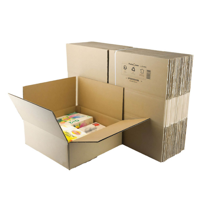 Carton simple cannelure 30x30x10 cm