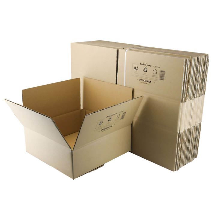 Carton simple cannelure 30x30x10 cm
