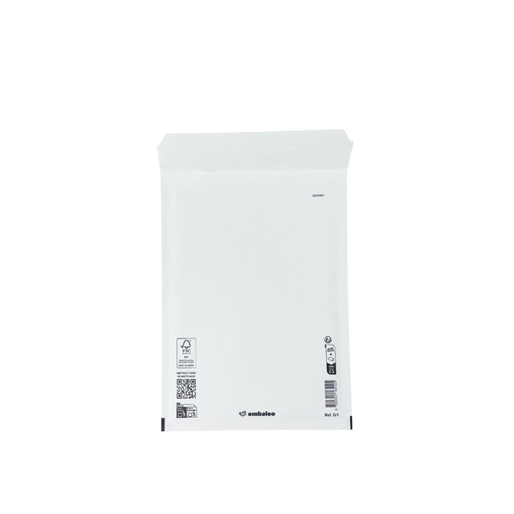 Enveloppe bulle blanche Embaleo D 18 x 26 cm - Pour jeux vidéos ou petits objets fragiles