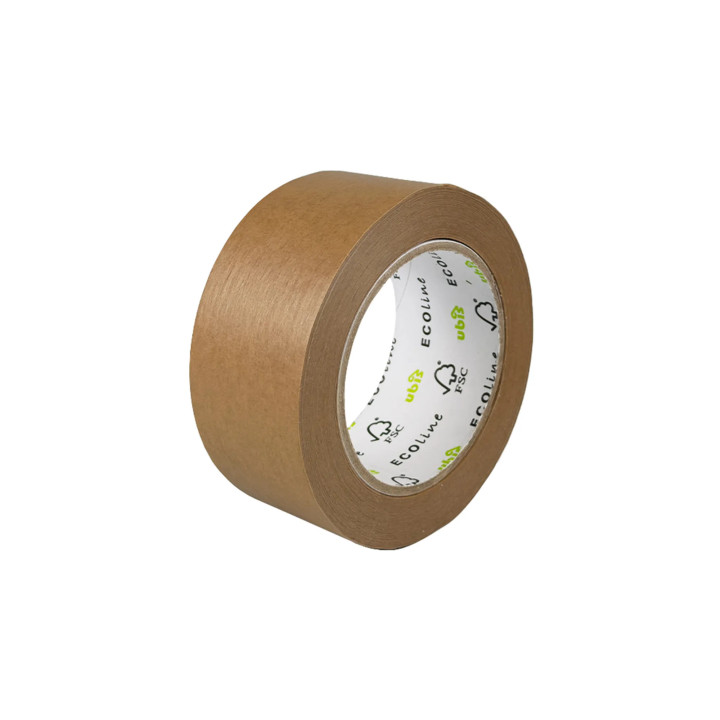 Ruban adhésif kraft brun 5 cm x 50 m - Colle naturelle, recyclable | Embaleo