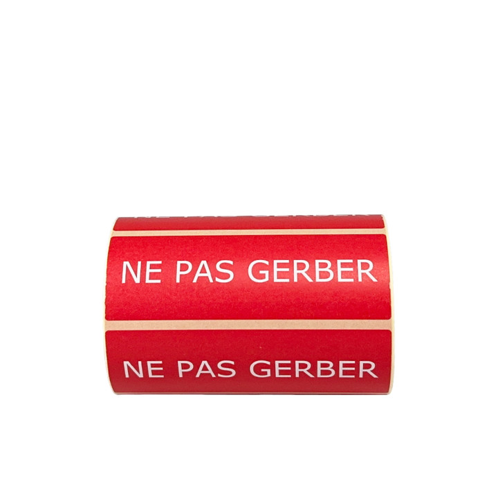 Étiquette adhésive "NE PAS GERBER"