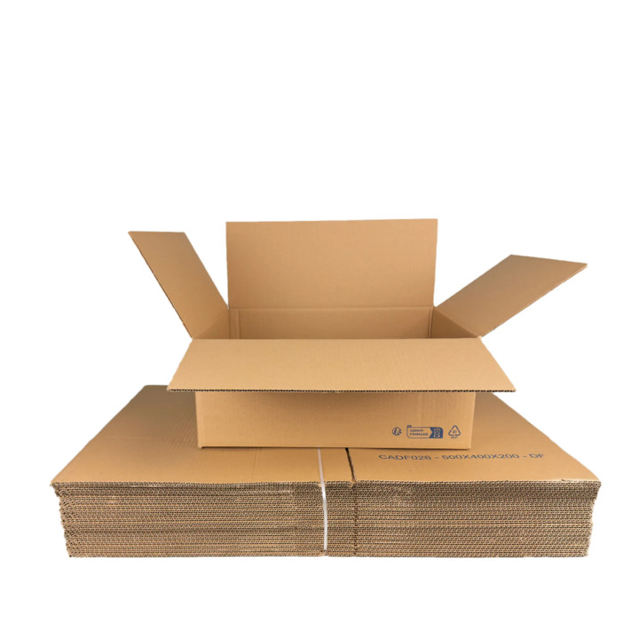 Boite en carton simple cannelure 50 x 40 x 20 cm