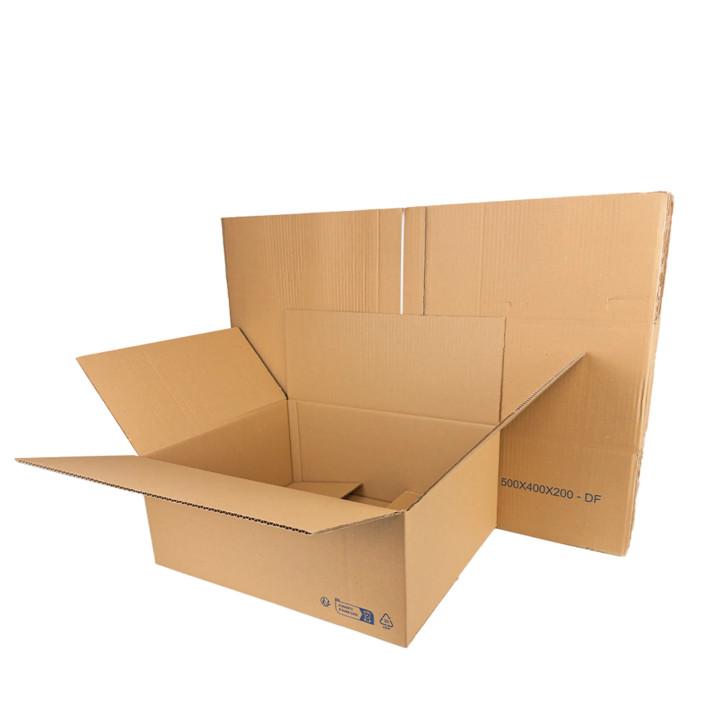 Boite en carton simple cannelure 50 x 40 x 20 cm