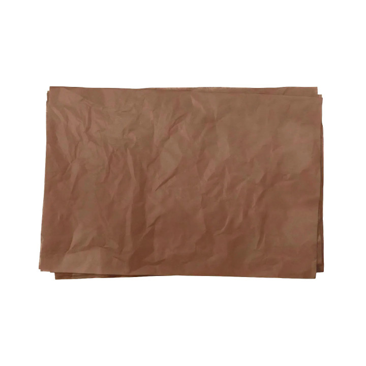 Feuilles de papier de soie marron chocolat pour emballage 50 x 75 cm