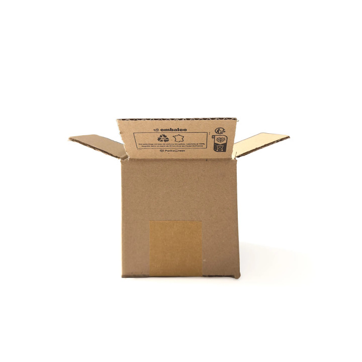 Carton cube 10 x 10 x 10 cm – Simple cannelure recyclée Packagreen | Embaleo