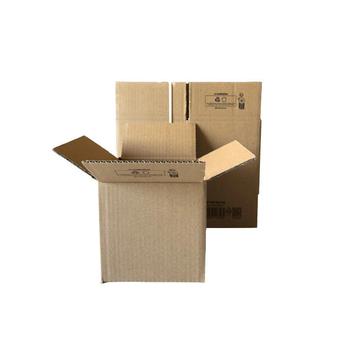 Carton cube 15 x 15 x 15 cm – Simple cannelure recyclée Packagreen | Embaleo