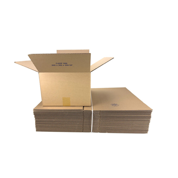 Carton simple cannelure 40 x 30 x 20 cm – Emballage recyclable | Embaleo