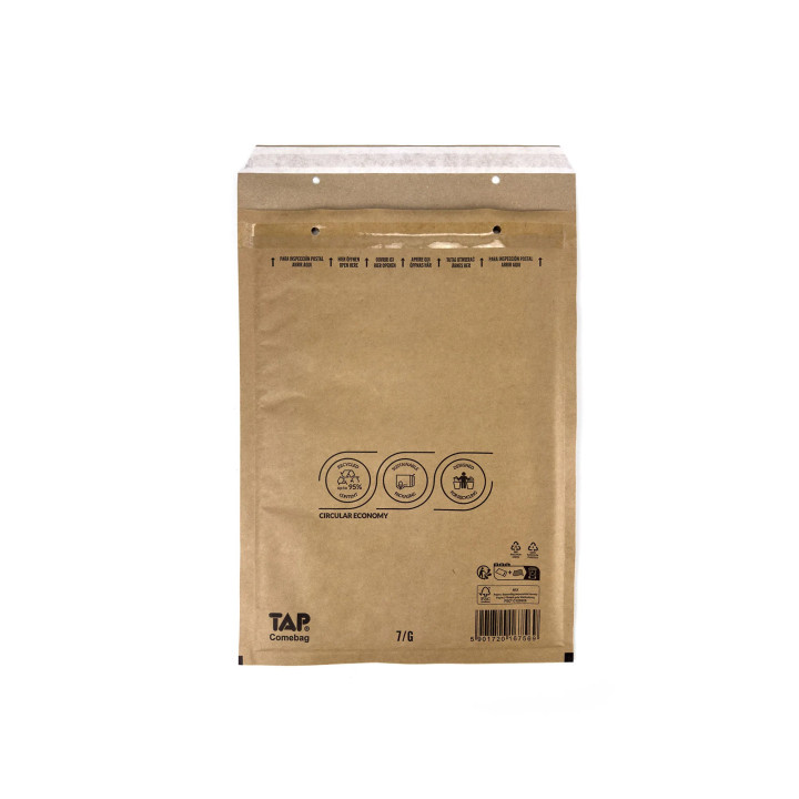 Enveloppe bulle brune recyclable G 23 x 34 cm