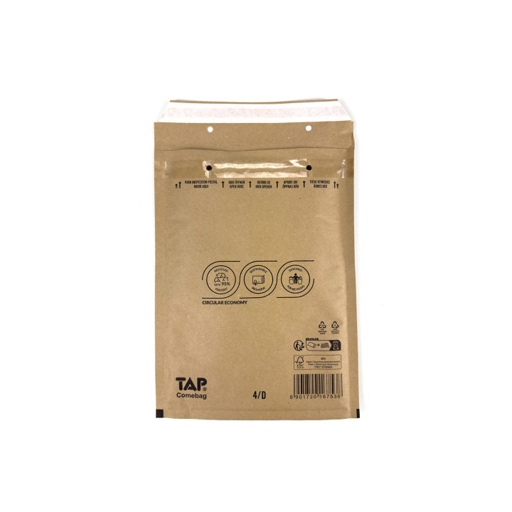 Enveloppe bulle matelassée / kraft brun recyclable D 18 x 26.5