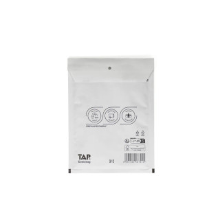 Enveloppe bulle en papier kraft blanc 15 x 21,5 cm 100% recyclable