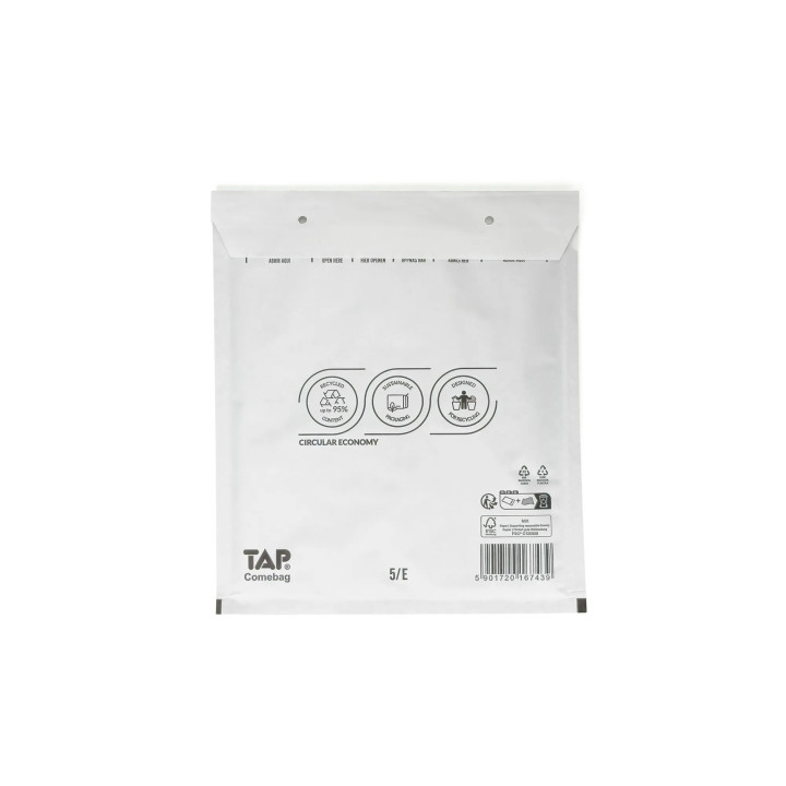 Enveloppe bulle en papier kraft blanc 22 x 26,5 cm 100% recyclable
