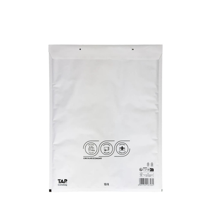 Enveloppe bulle en papier kraft blanc 35 x 47 cm 100% recyclable