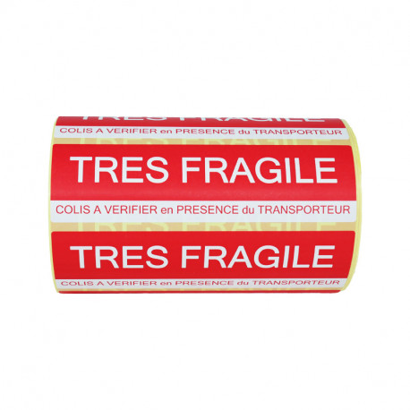 Etiquette Adhesive Tres Fragile