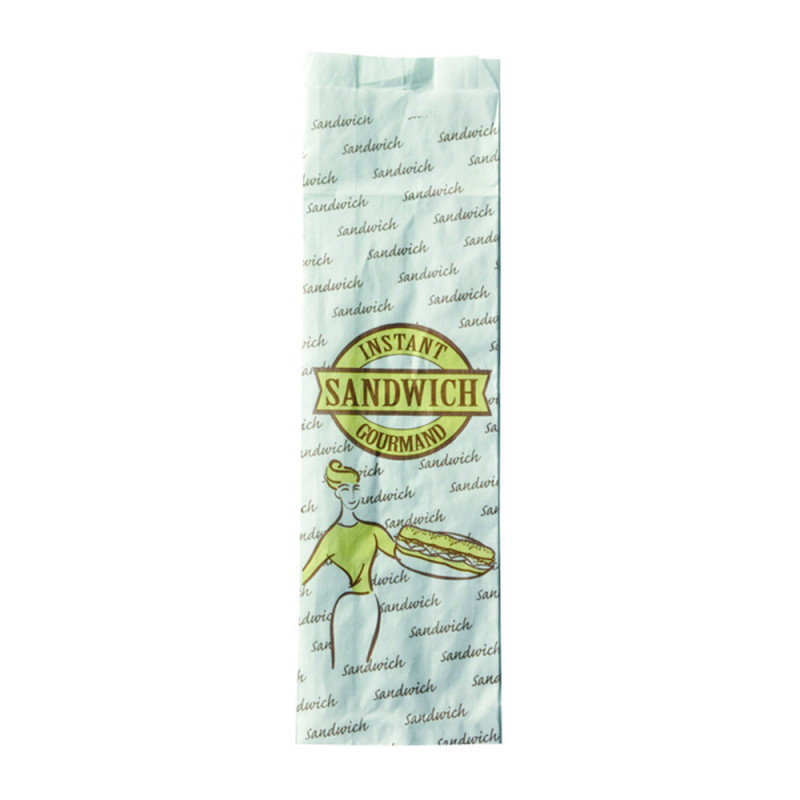 100 Marron Kraft Enfilées sacs en papier alimentaire Sandwich épicerie 215 mm x 215 mm