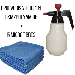Kit pulvérisateur 1,6L FKM/Polyamide + 5 microfibres