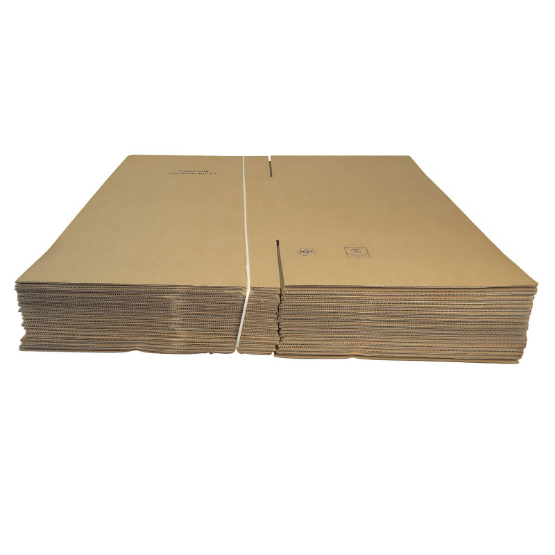 Lot De 25 Cartons Simples Cannelure - Format Cube 20x20x20 Cm - Neufs