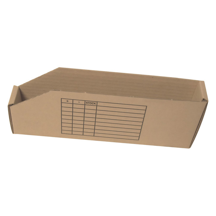 Bac de stockage carton à bec 40 x 10 x 11 cm