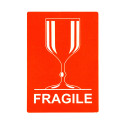 Etiquette Rouge "FRAGILE" en rouleau