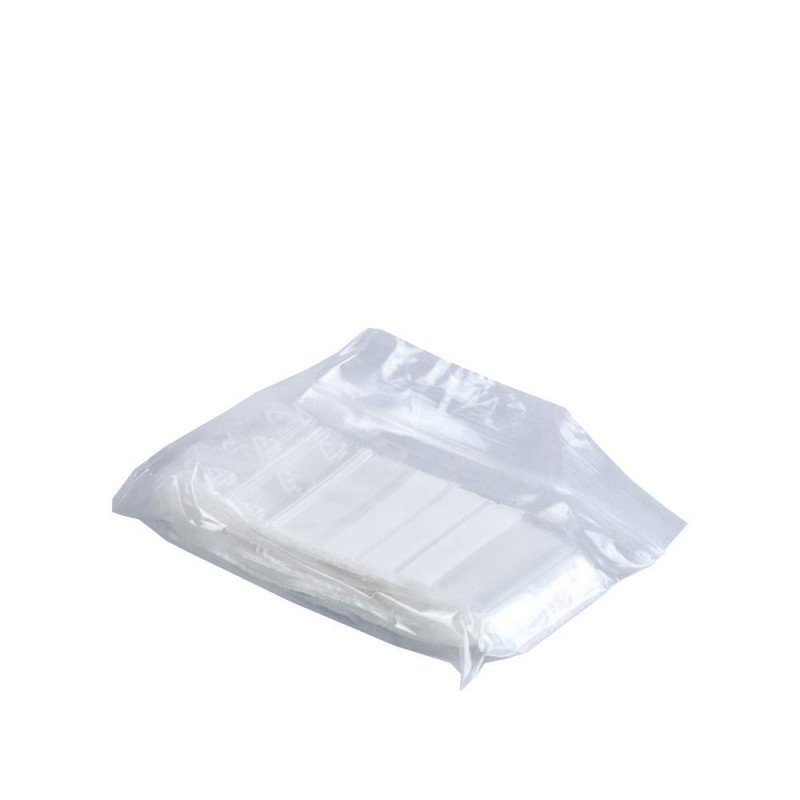 sachet zip plastique pochon grip 4x6cm bande blanche