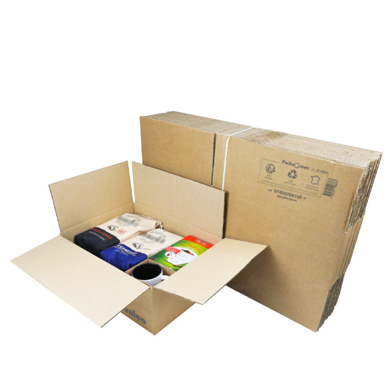 Boîtes Carton Emballage Expédition Ondulé Havane 35 x 30 X 15 CM