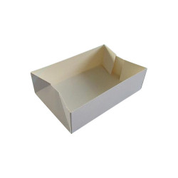 Caissette pâtissière blanche en carton 16 x 11 x 5 cm