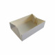 Caissette pâtissière blanche en carton 19,7 x 12,8 x 4,8 cm