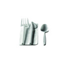 Kit de couverts en plastique (couteau + fourchette + serviette + cuillère)