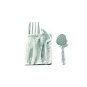 Kit de couverts en plastique Prestige (couteau + fourchette + cuillère + serviette)