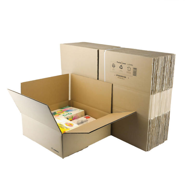 Carton d'emballage simple cannelure 47x10x44 cm (Lot de 10)