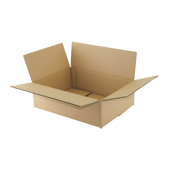 Boîte avec fermeture adhésive en carton simple cannelure brun - L.25 x l.15  x H.10 cm - Lot de 20 - Cartons de Déménagementfavorable à acheter dans  notre magasin