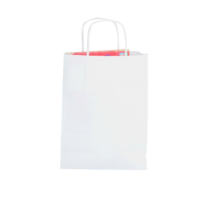 Sacs papier kraft blanc 19 x 8 x H 22cm, 90g