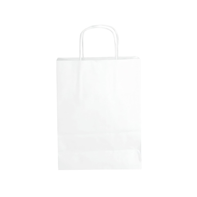 Sac kraft blanc 18 x 8 x 24 cm