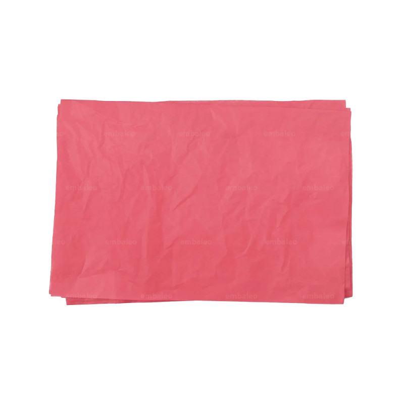 Feuilles de papier de soie rose pour emballage 50x75cm