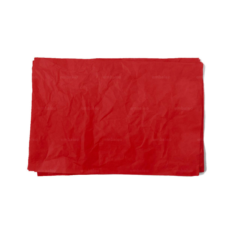 Feuilles de papier de soie rouge vif pour emballage 50x75cm