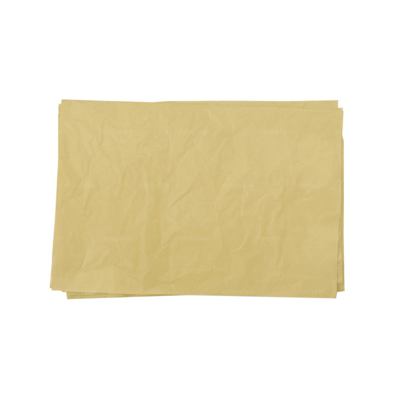 Feuilles de papier de soie or/doré pour emballage 50x75cm