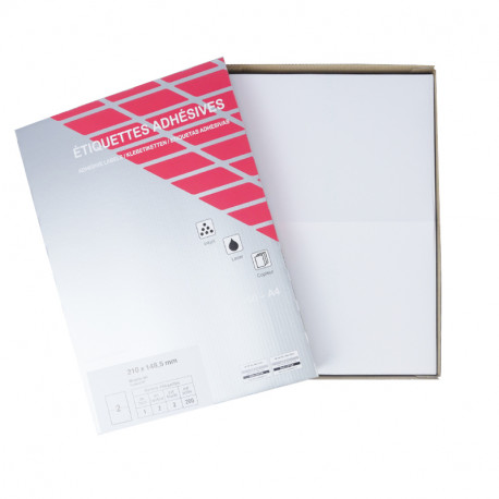 Etiquette adhésive A5 en planche imprimable A4 - Toutembal