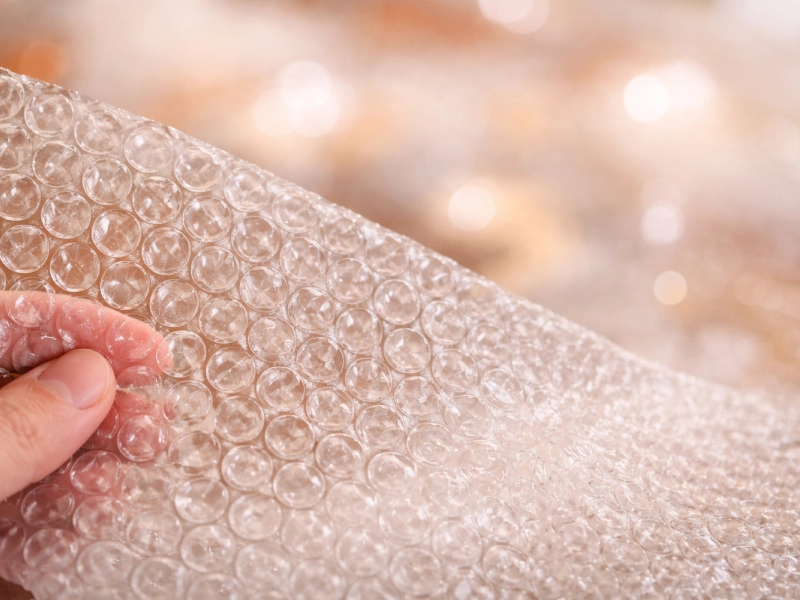 Papier bulle transparent pour protéger les produits fragiles