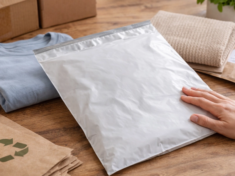 Pochette d’expédition opaque pour envoi de textile