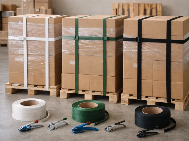 différents feuillards devant des palettes