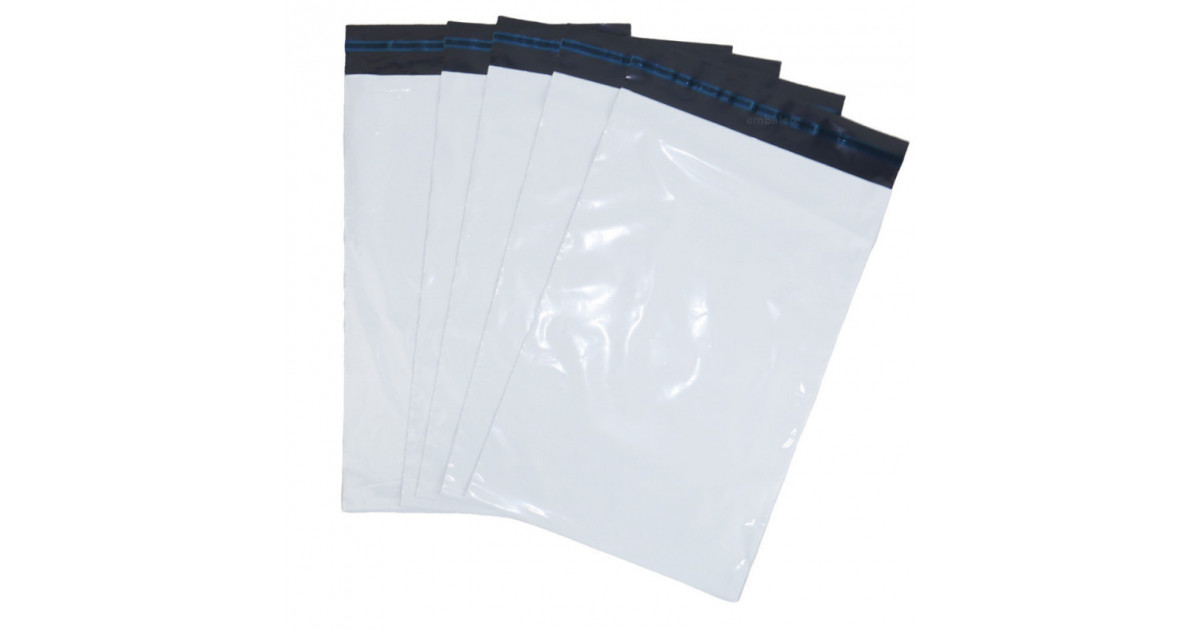 JECO - Lot de 20 Enveloppes plastique d'expédition opaques 520x600
