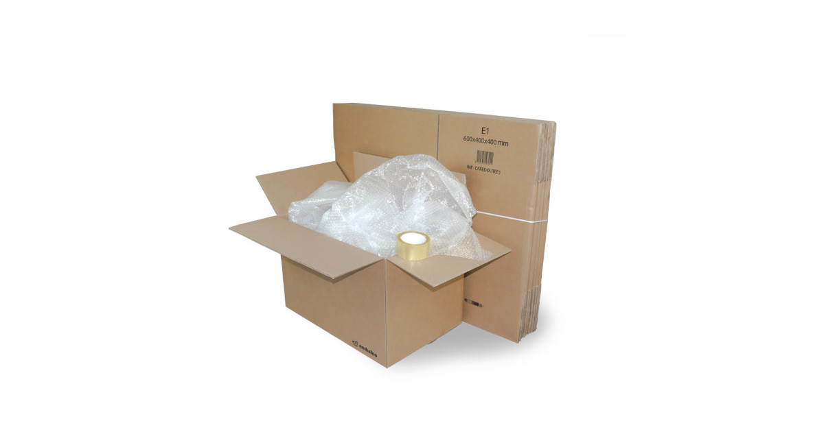 Cartons De Déménagement Pliés 62 Litres – Marron – 1 Unité – Neufs