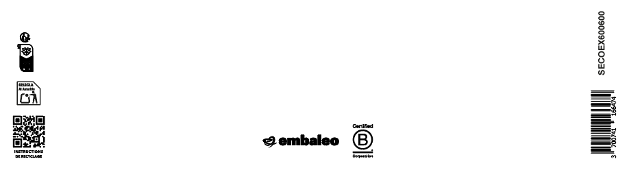 Logo Triman et instructions de recyclage pochette plastique opaque