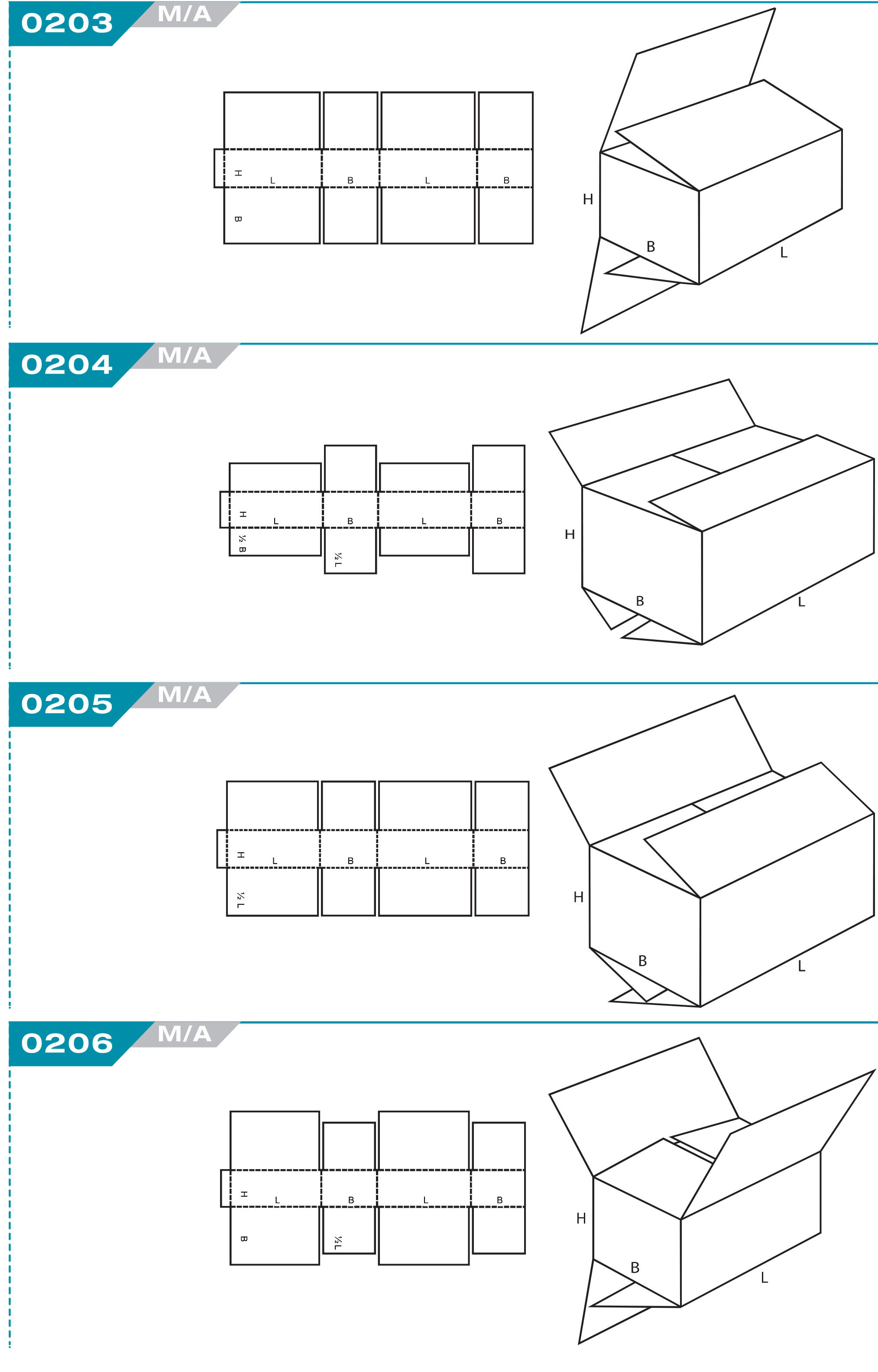 Demi Caisse en carton sur mesure - Fefco 200 - Carton ondulé