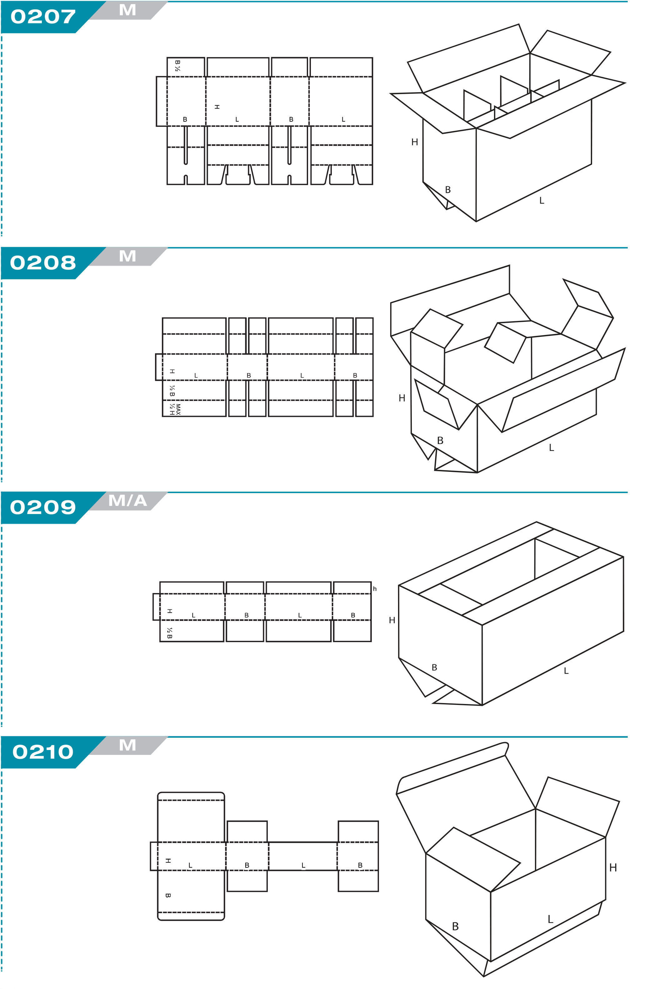 code fefco carton à rabats